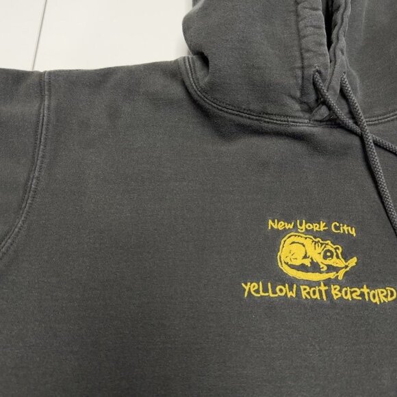 New York City Yellow Rat Bastard Hoodie Sweatshirt Mens Medium John Galt - Picture 5 of 12